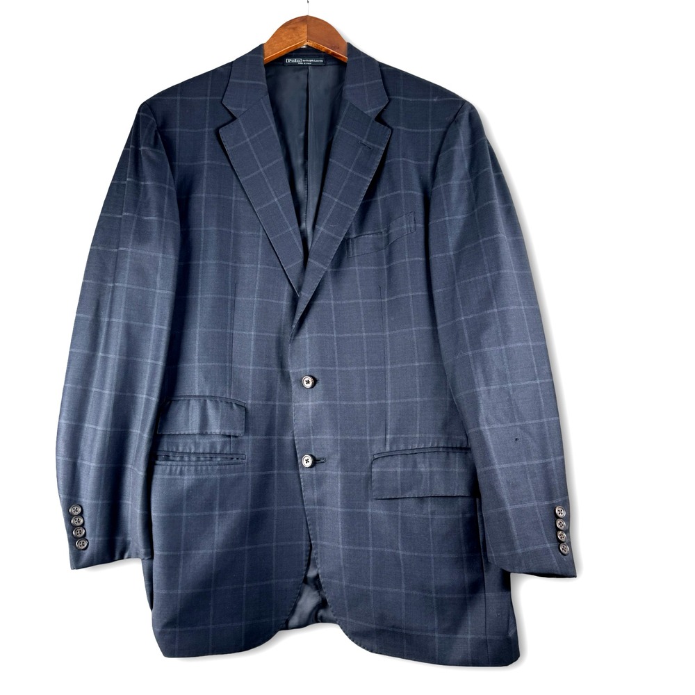 Polo Ralph Lauren Mens Made In Italy Blazer Coat Jacket Sz 41R